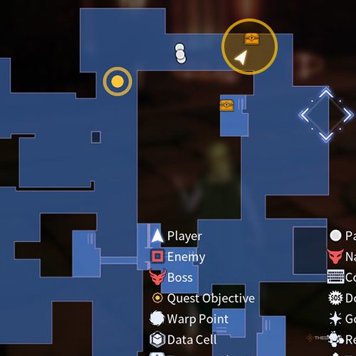 The treasure chest no 3 location is displayed on the map in second chapter&rsquo;s quest four in Sword Art Online Fractured Daydream