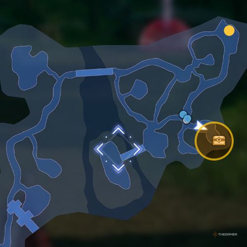 The treasure chest no 3 location is displayed on the map in second chapter&rsquo;s quest two in Sword Art Online Fractured Daydream