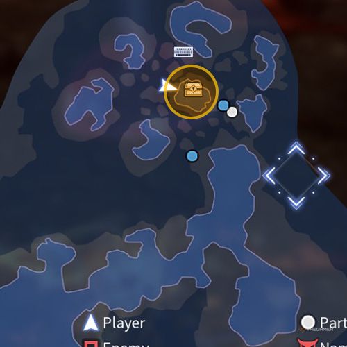 The treasure chest no 4 location is displayed on the map in second chapter&rsquo;s quest five in Sword Art Online Fractured Daydream-1