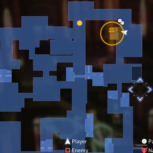 The treasure chest no 4 location is displayed on the map in second chapter&rsquo;s quest four in Sword Art Online Fractured Daydream