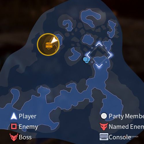The treasure chest no 6 location is displayed on the map in second chapter&rsquo;s quest five in Sword Art Online Fractured Daydream