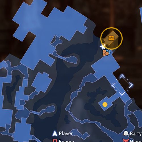 The treasure chest no 7 location is displayed on the map in fourth chapter&rsquo;s quest one in Sword Art Online Fractured Daydream