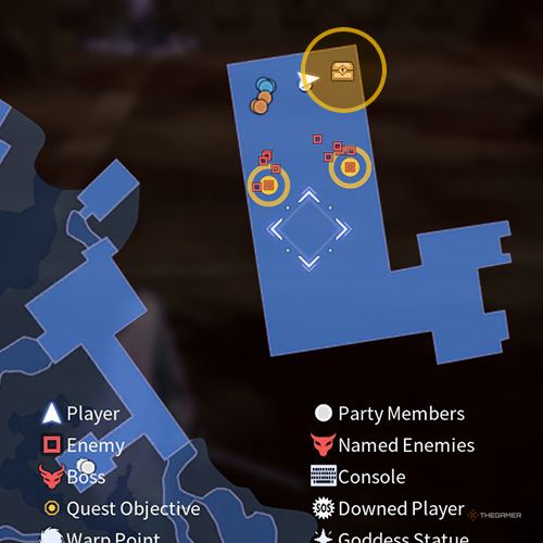 The treasure chest no 8 location is displayed on the map in fourth chapter&rsquo;s quest one in Sword Art Online Fractured Daydream