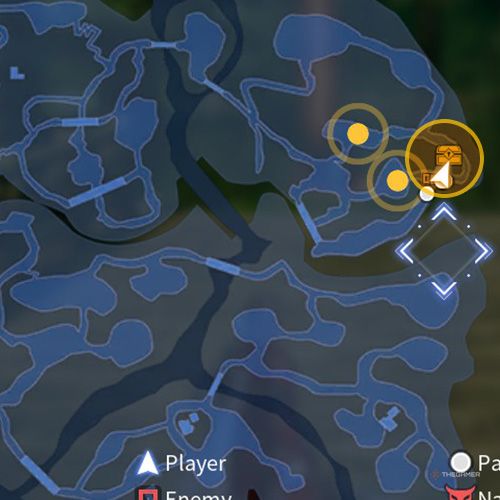 The treasure chest no 8 location is displayed on the map in third chapter&rsquo;s quest three in Sword Art Online Fractured Daydream