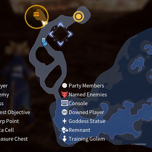The treasure chest no 9 location is displayed on the map in second chapter&rsquo;s quest five in Sword Art Online Fractured Daydream