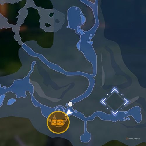 The treasure chest number five and six location is displayed on the map in fourth chapter&rsquo;s side quest four in Sword Art Online Fractured Daydream