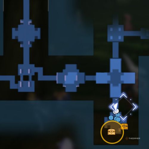 The treasure chest number five location is displayed on the map in fifth chapter&rsquo;s quest two in Sword Art Online Fractured Daydream-1