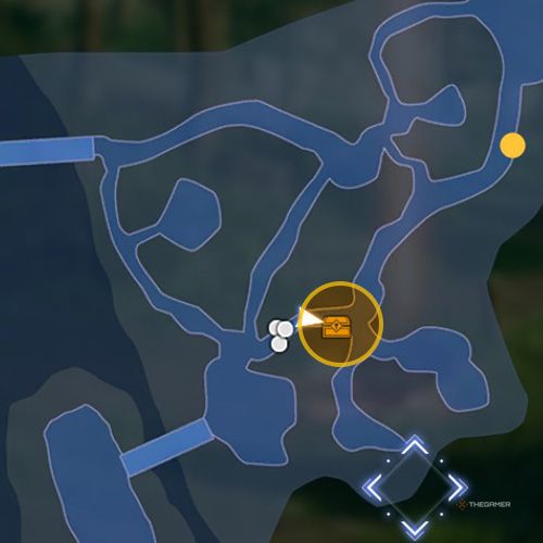 The treasure chest number four location is displayed on the map in additional quest two in Sword Art Online Fractured Daydream