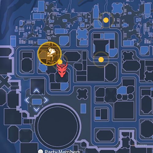 The treasure chest number four location is displayed on the map in fifth chapter&rsquo;s quest four in Sword Art Online Fractured Daydream
