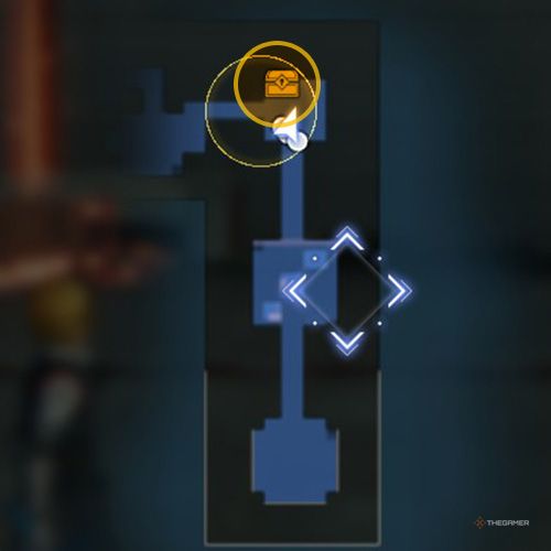 The treasure chest number one location is displayed on the map in fifth chapter&rsquo;s quest five in Sword Art Online Fractured Daydream