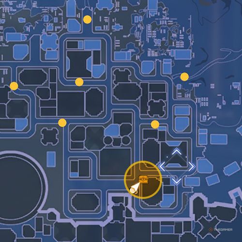 The treasure chest number one location is displayed on the map in fifth chapter&rsquo;s quest four in Sword Art Online Fractured Daydream