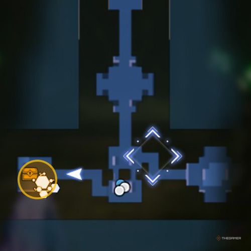 The treasure chest number one location is displayed on the map in fifth chapter&rsquo;s quest two in Sword Art Online Fractured Daydream