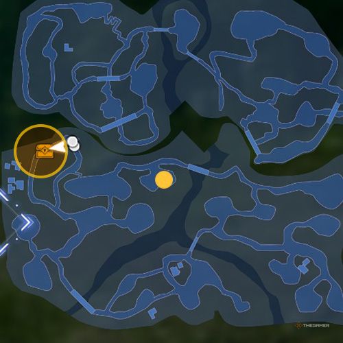 The treasure chest number one location is displayed on the map in fourth chapter&rsquo;s side quest five in Sword Art Online Fractured Daydream