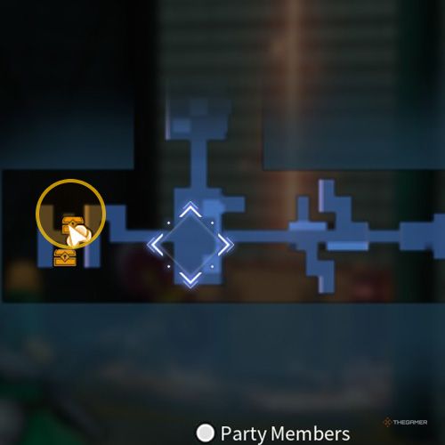 The treasure chest number seven location is displayed on the map in fifth chapter&rsquo;s quest five in Sword Art Online Fractured Daydream