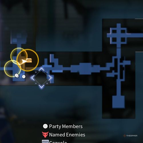 The treasure chest number six location is displayed on the map in fifth chapter&rsquo;s quest five in Sword Art Online Fractured Daydream