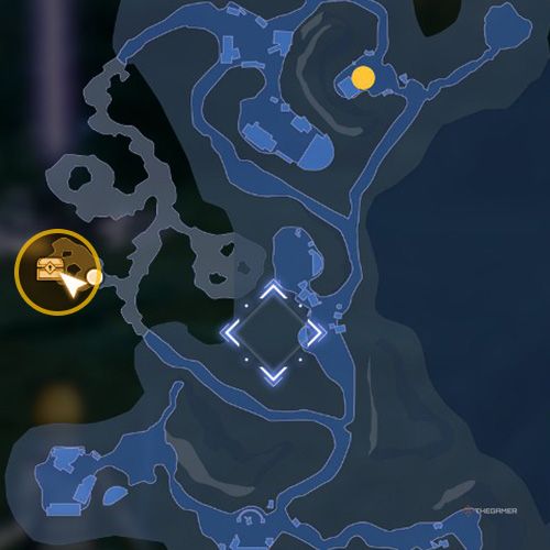 The treasure chest number three location is displayed on the map in additional quest one in Sword Art Online Fractured Daydream