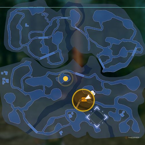 The treasure chest number three location is displayed on the map in fourth chapter&rsquo;s side quest five in Sword Art Online Fractured Daydream