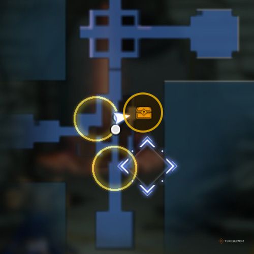 The treasure chest number two location is displayed on the map in fifth chapter&rsquo;s quest five in Sword Art Online Fractured Daydream