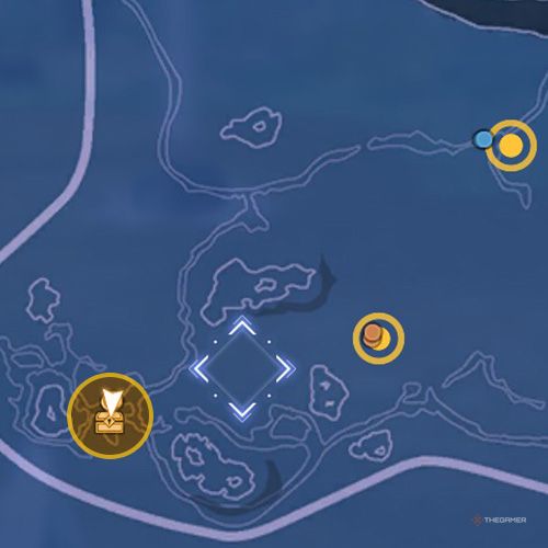 The treasure chest number two location is displayed on the map in fifth chapter&rsquo;s quest one in Sword Art Online Fractured Daydream