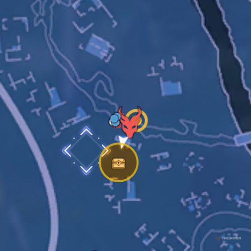 The treasure chest number two location is displayed on the map in fifth chapter&rsquo;s side quest five in Sword Art Online Fractured Daydream