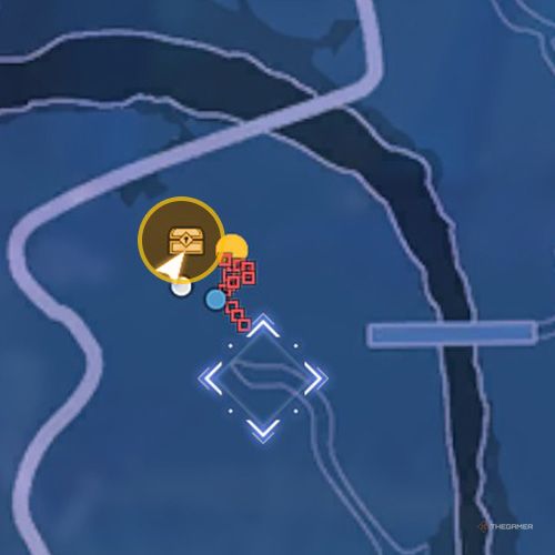 The treasure chest number two location is displayed on the map in fourth chapter&rsquo;s side quest six in Sword Art Online Fractured Daydream