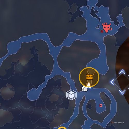 The treasure chest no 1 location is displayed on the map in fourth chapter&rsquo;s side quest two in Sword Art Online Fractured Daydream