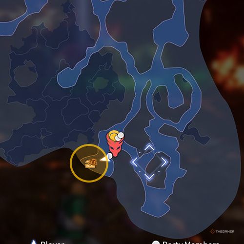 The treasure chest no 6 location is displayed on the map in fourth chapter&rsquo;s side quest two in Sword Art Online Fractured Daydream