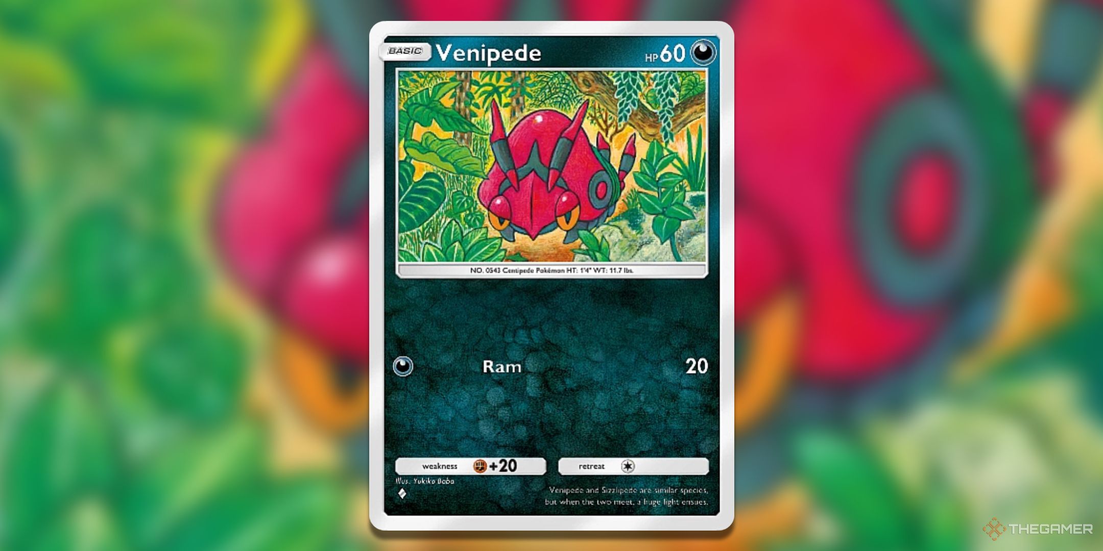 Venipede Mythical Island Pokemon TCG Pocket Card Art.