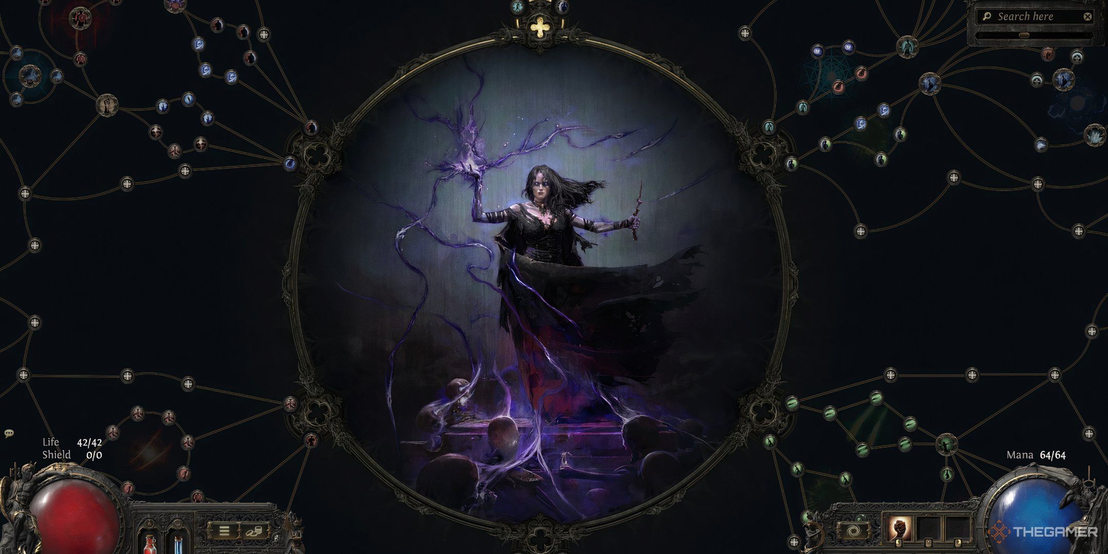 Witch passive skill tree display in Path of Exile 2.