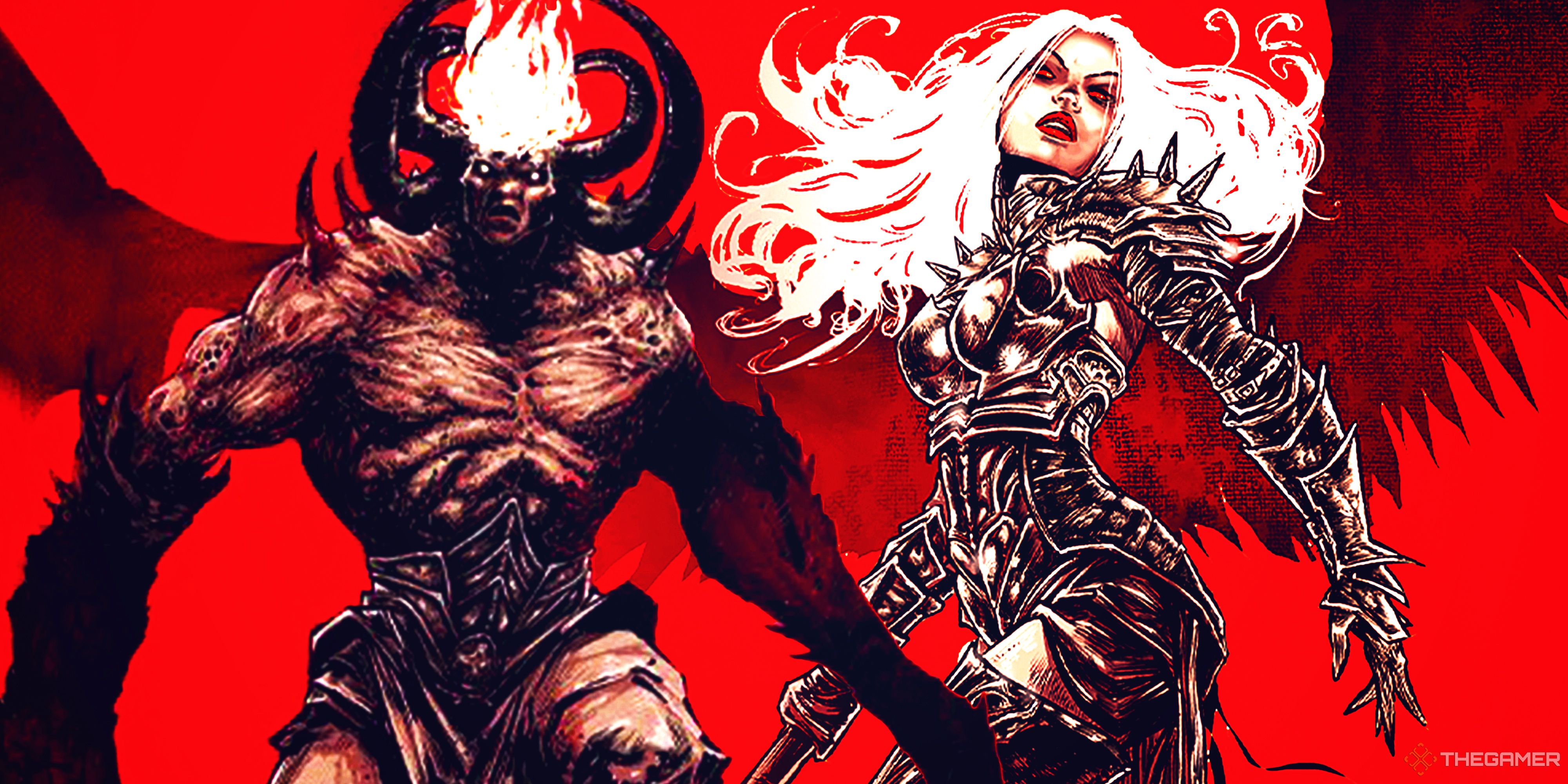 A demon and an angel in Magic: the Gathering's Innistrad Remastered