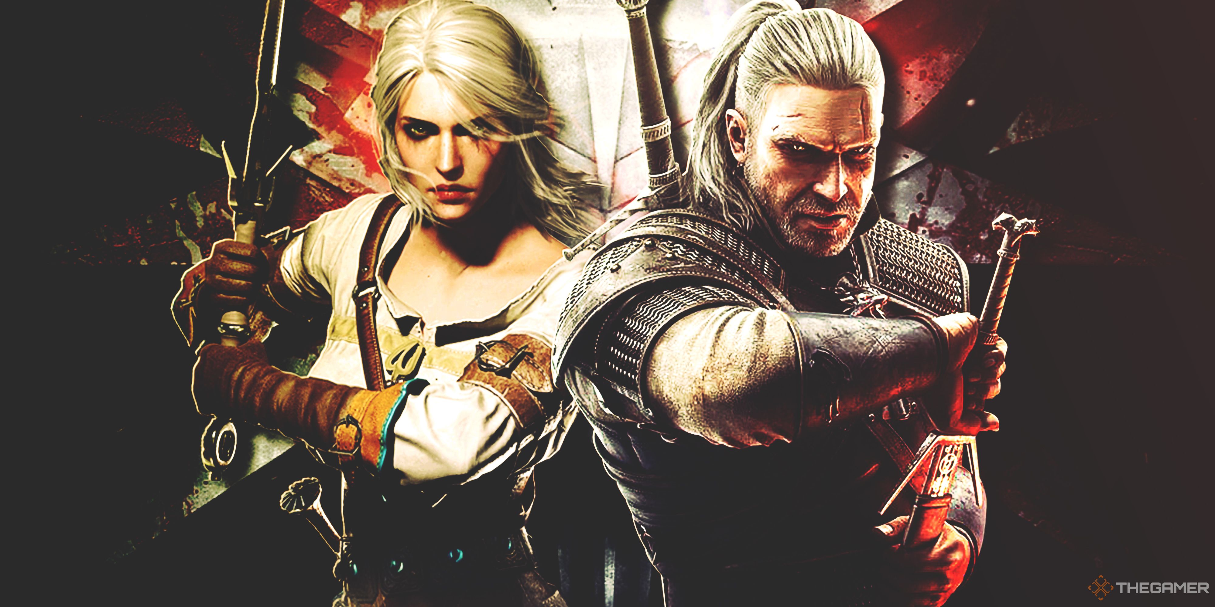 Cirilla Fiona Elen Riannon and Geralt of Rivia.