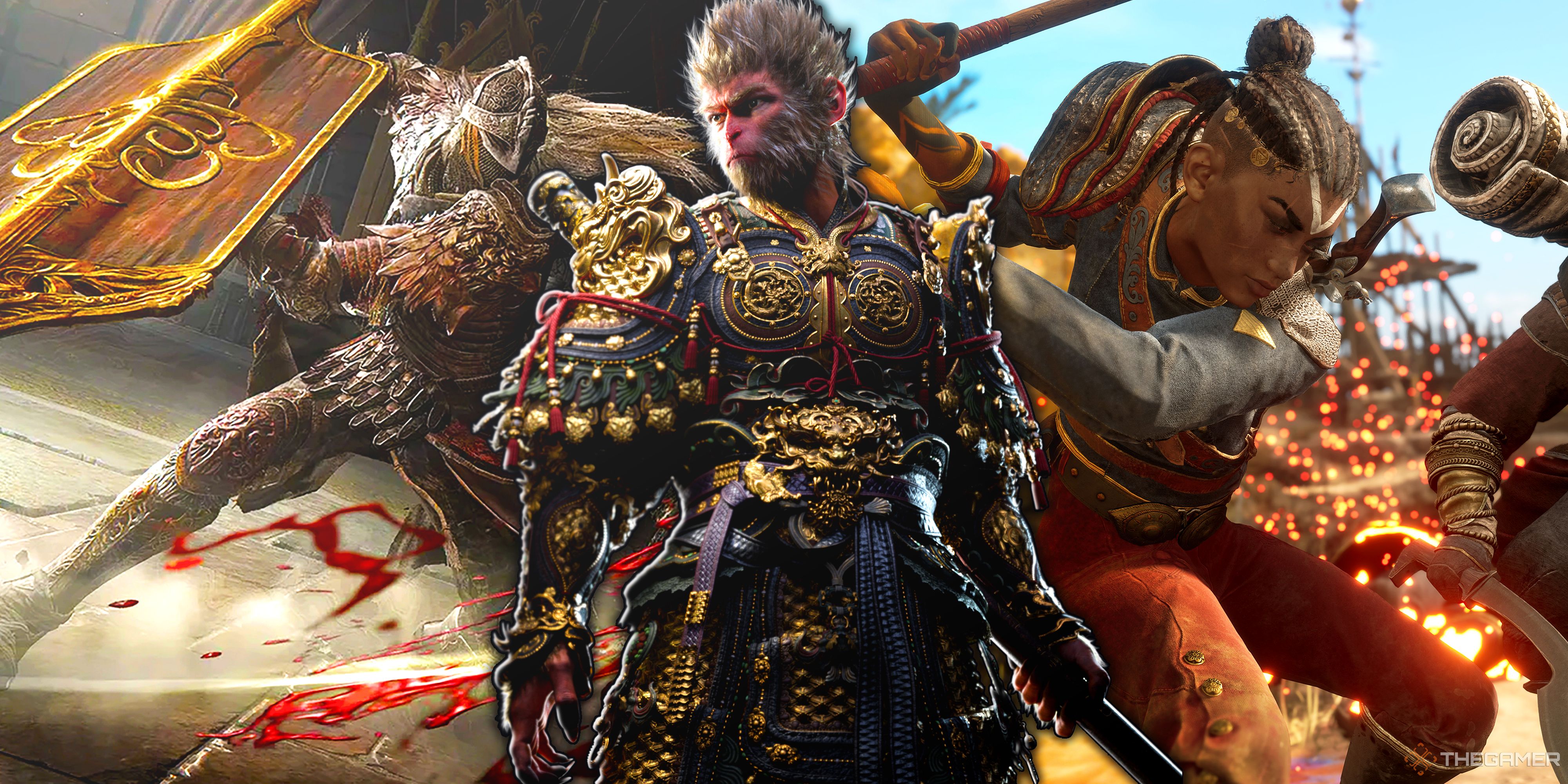 Elden Ring, Black Myth Wukong and Flintlock The Siege of Dawn.