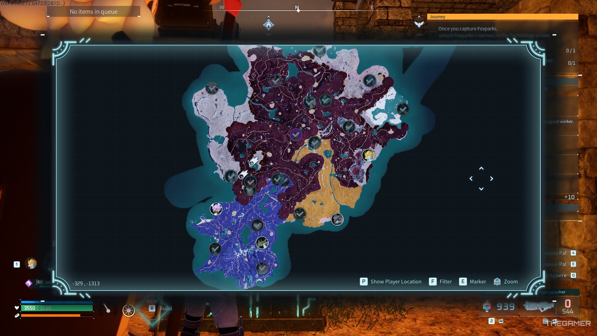 Alpha pal locations are displayed on the map of the Feybreak Island in Palworld.