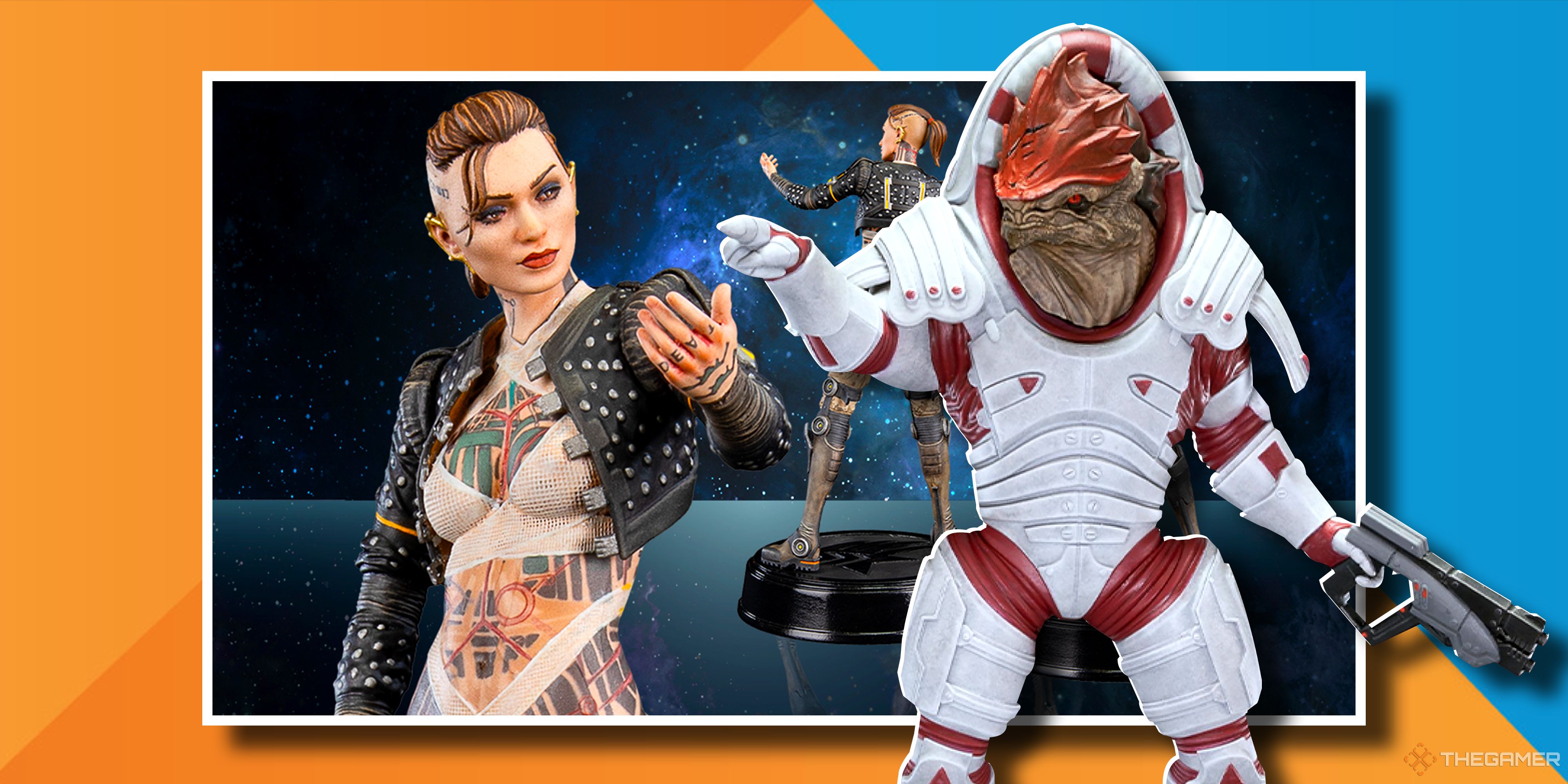The Jack and Wrex statues from the BioWare store