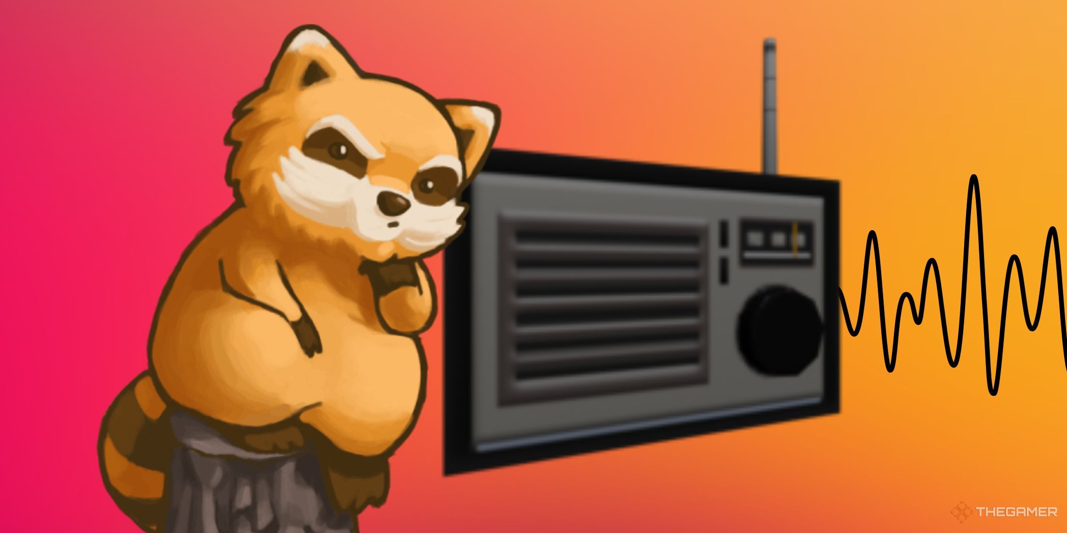 A photo of the Project Zomboid mascot with a radio.