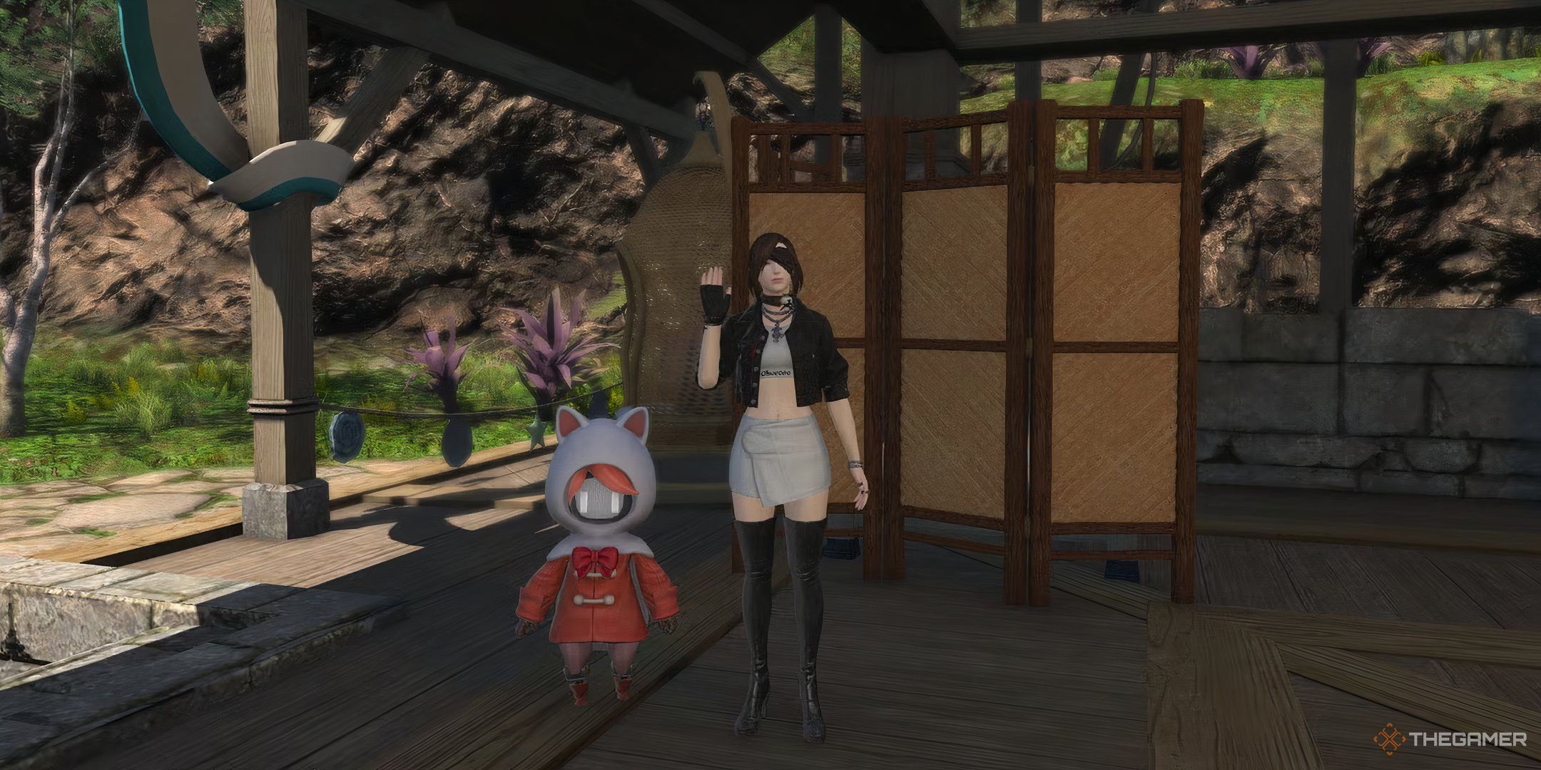 The player on their island in Final Fantasy 14.