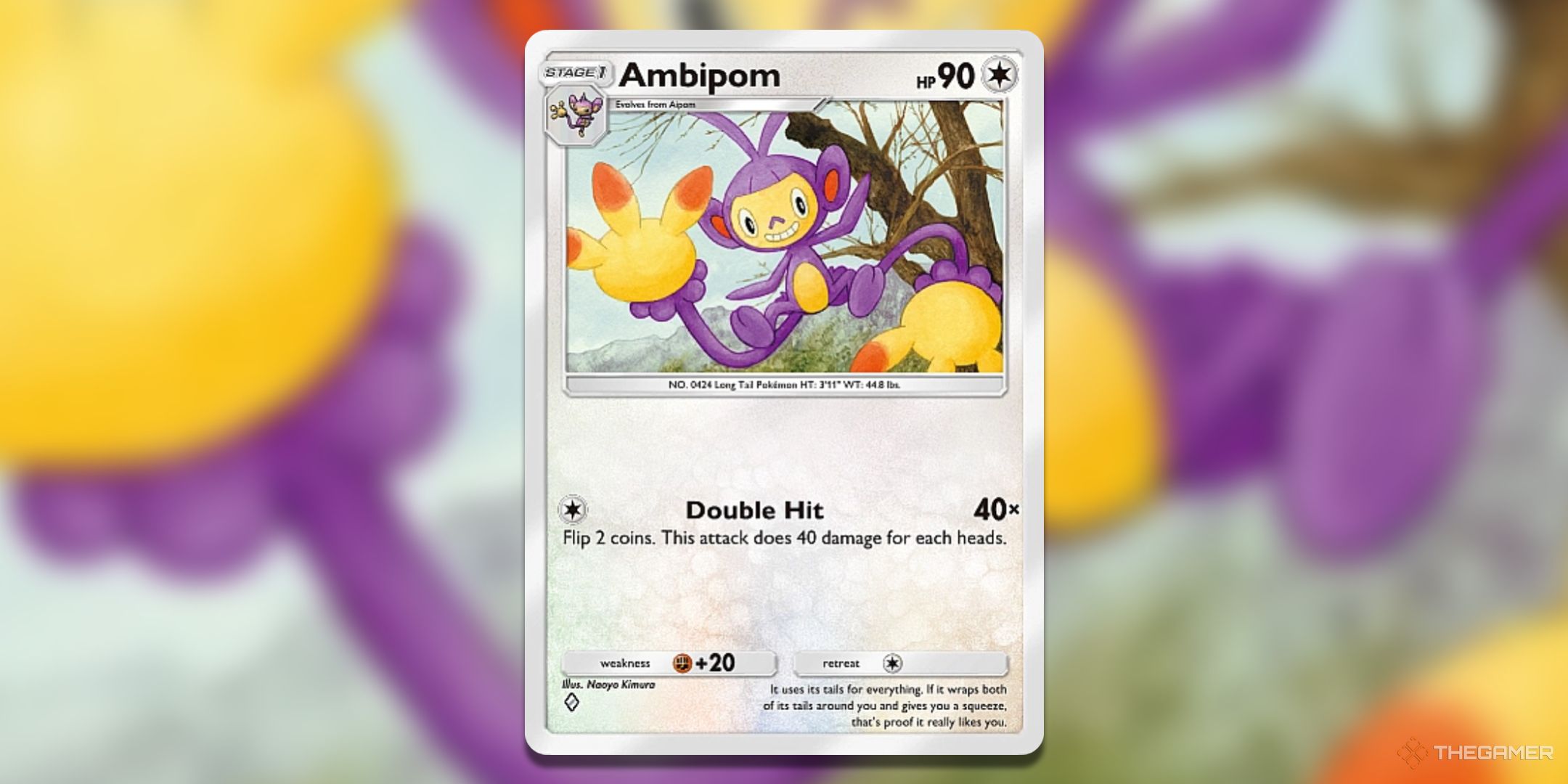 Ambipom Pokemon Tcg Pocket Pace Time Smackdown Art.