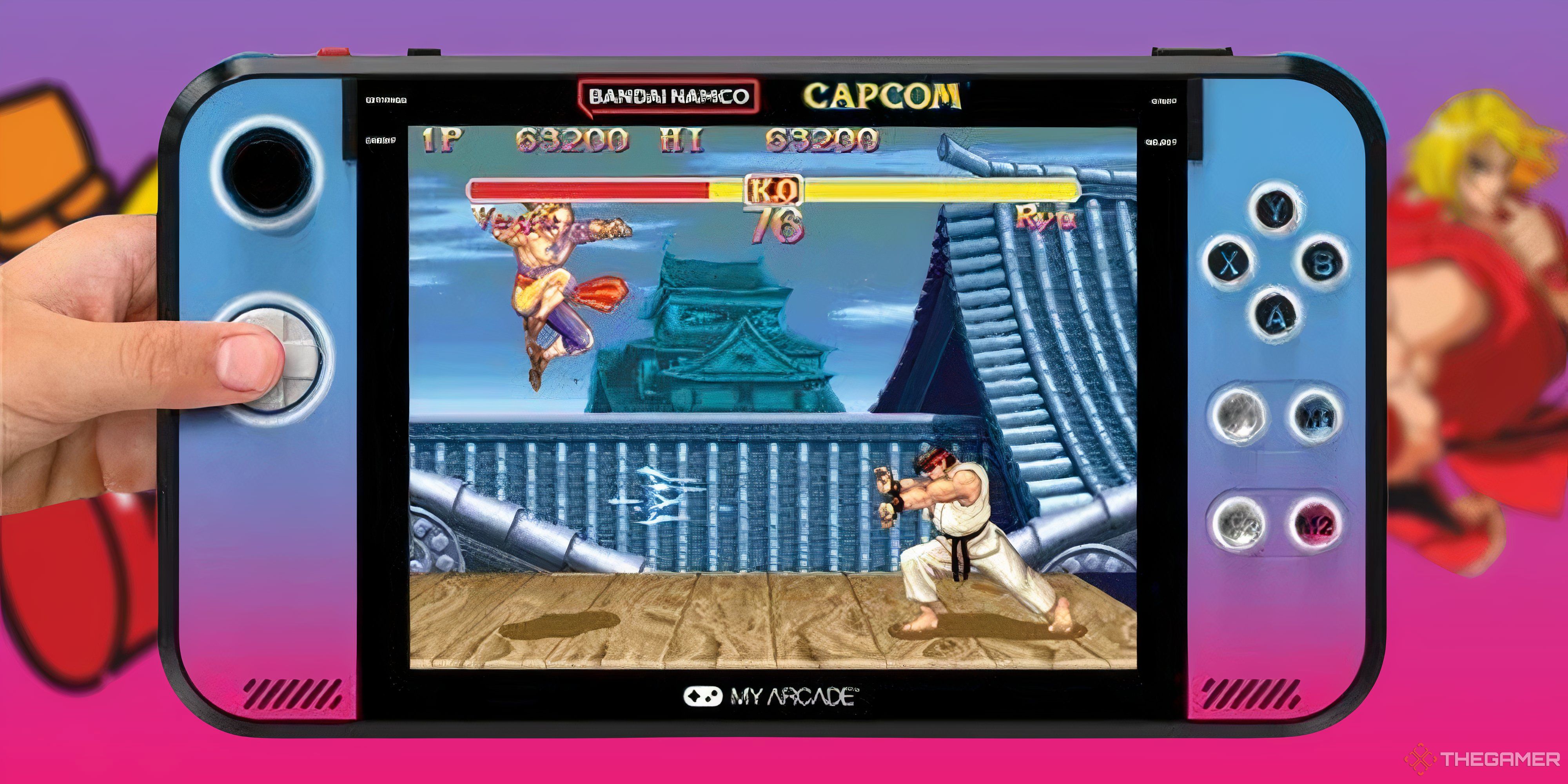 capcom x bandai namco gamestation retro go handheld.