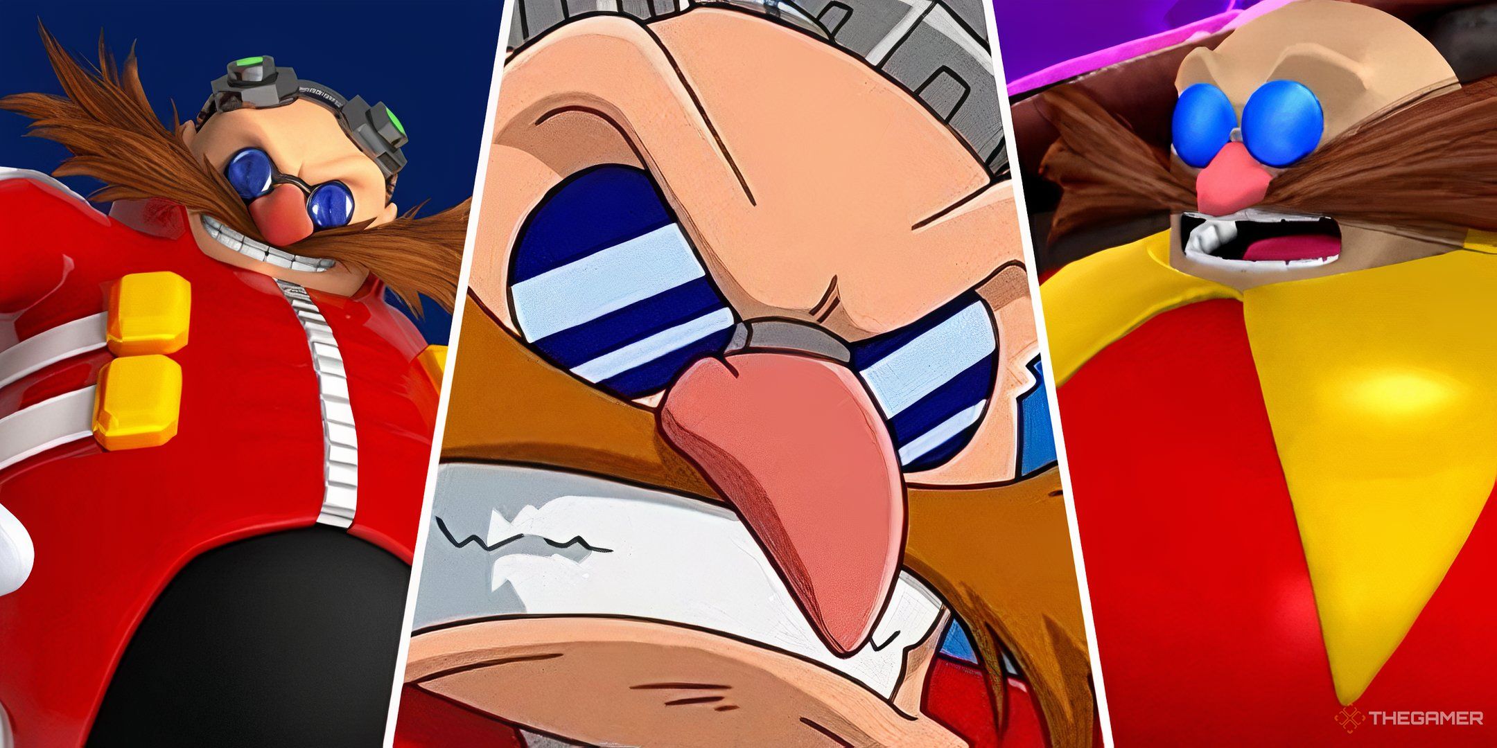 Sonic collage showing various Dr. Eggman.