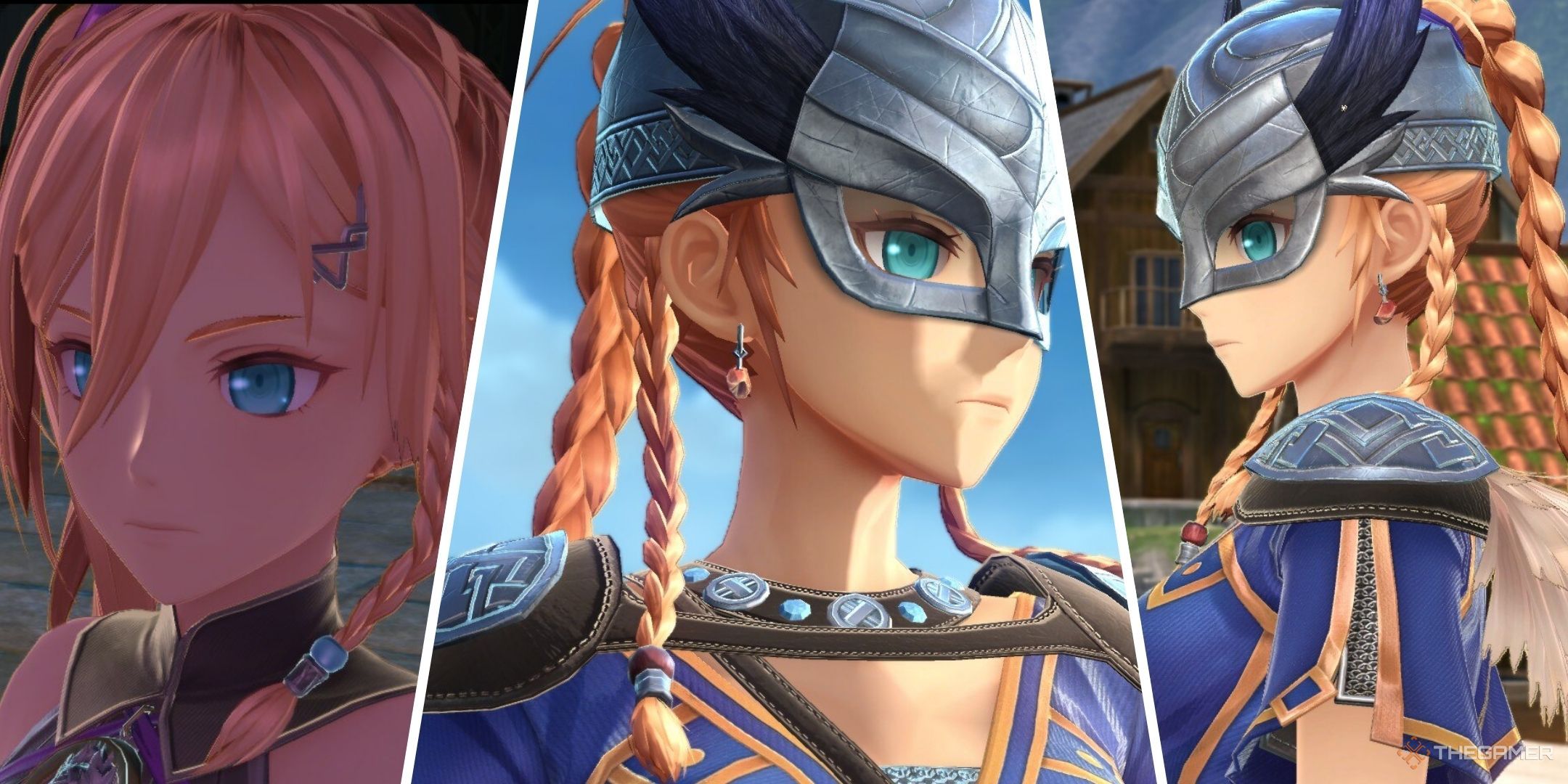 Split images of Karja from Ys X: Nordics.