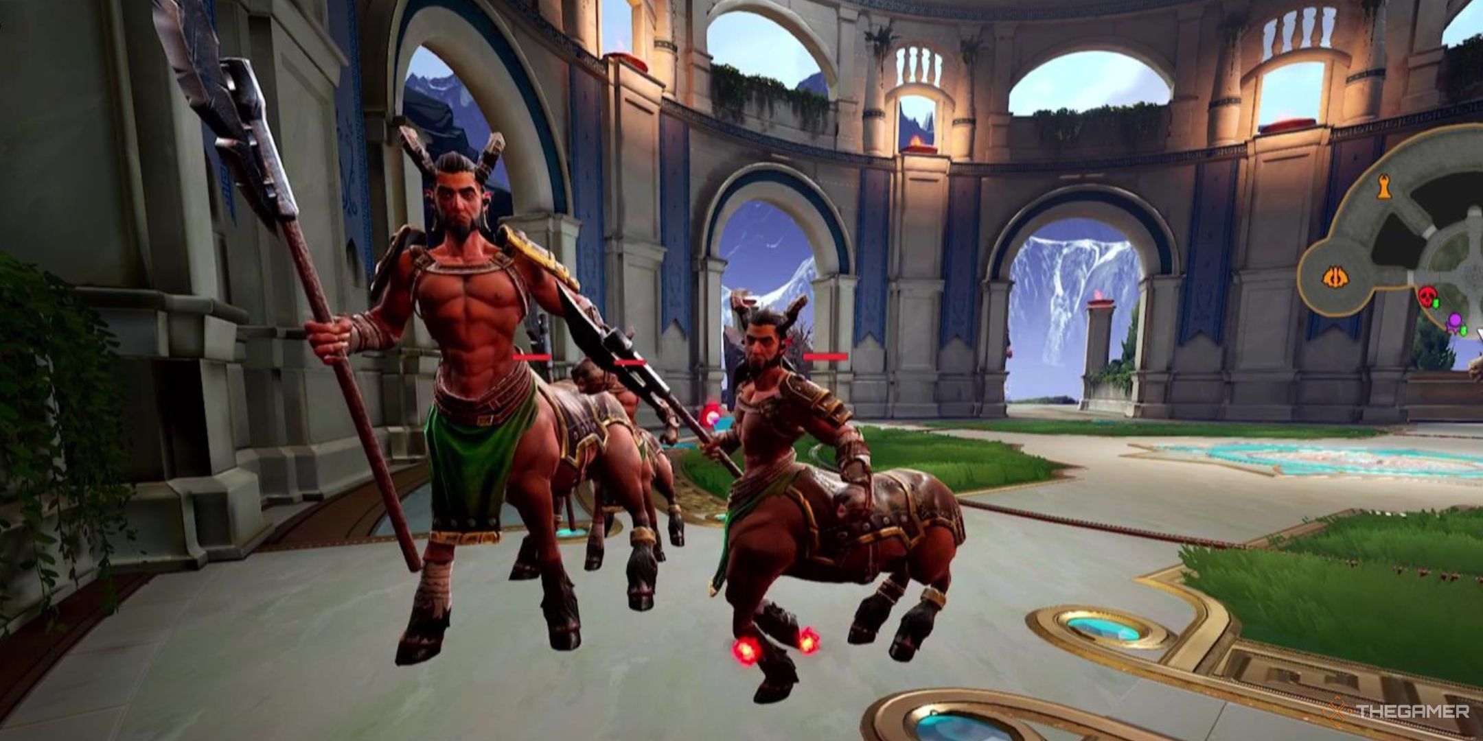 A group of Jungle enemies stand looking at the camera in Smite 2.
