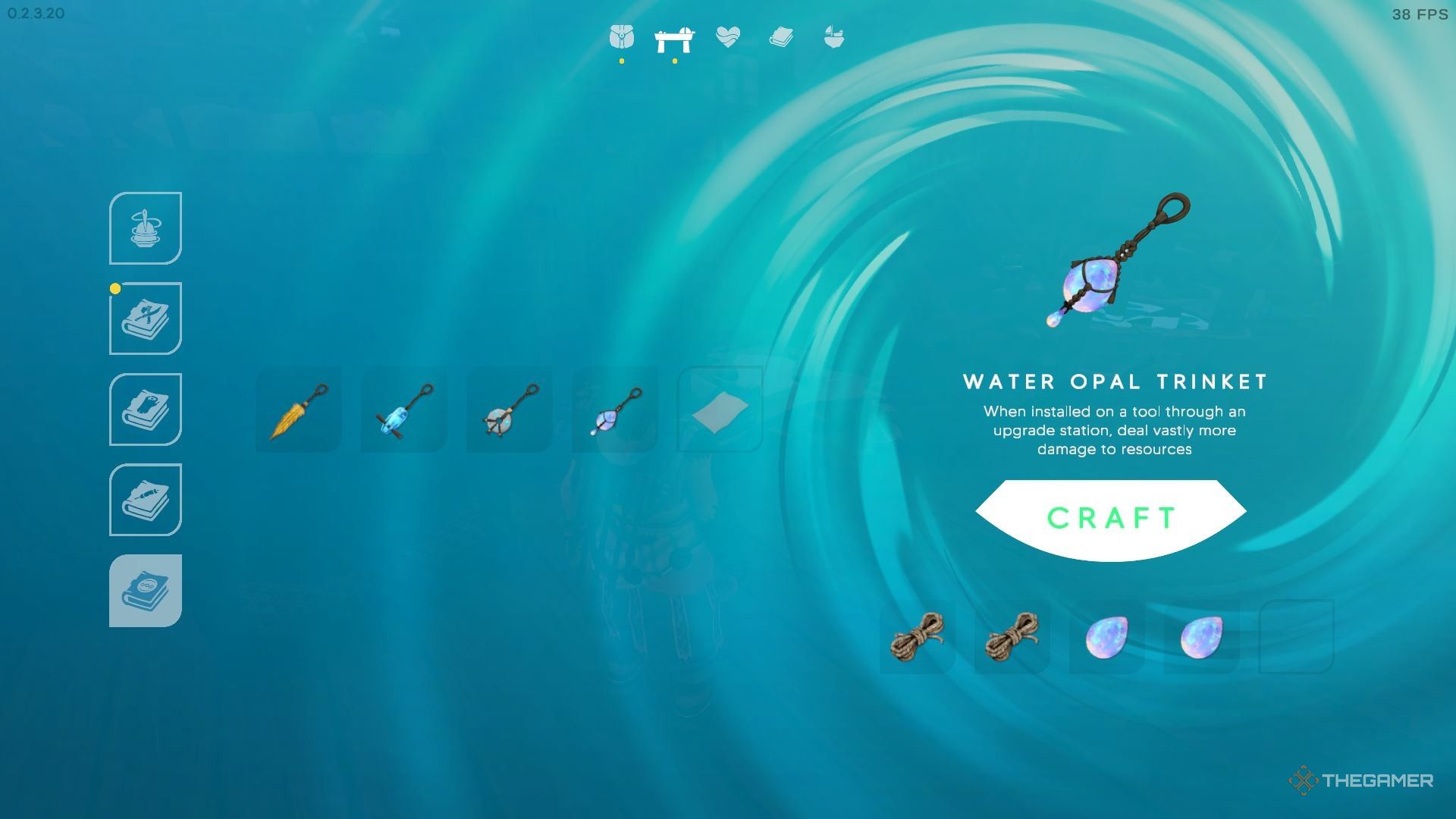 Crafting a Water Opal Trinket in Aloft.