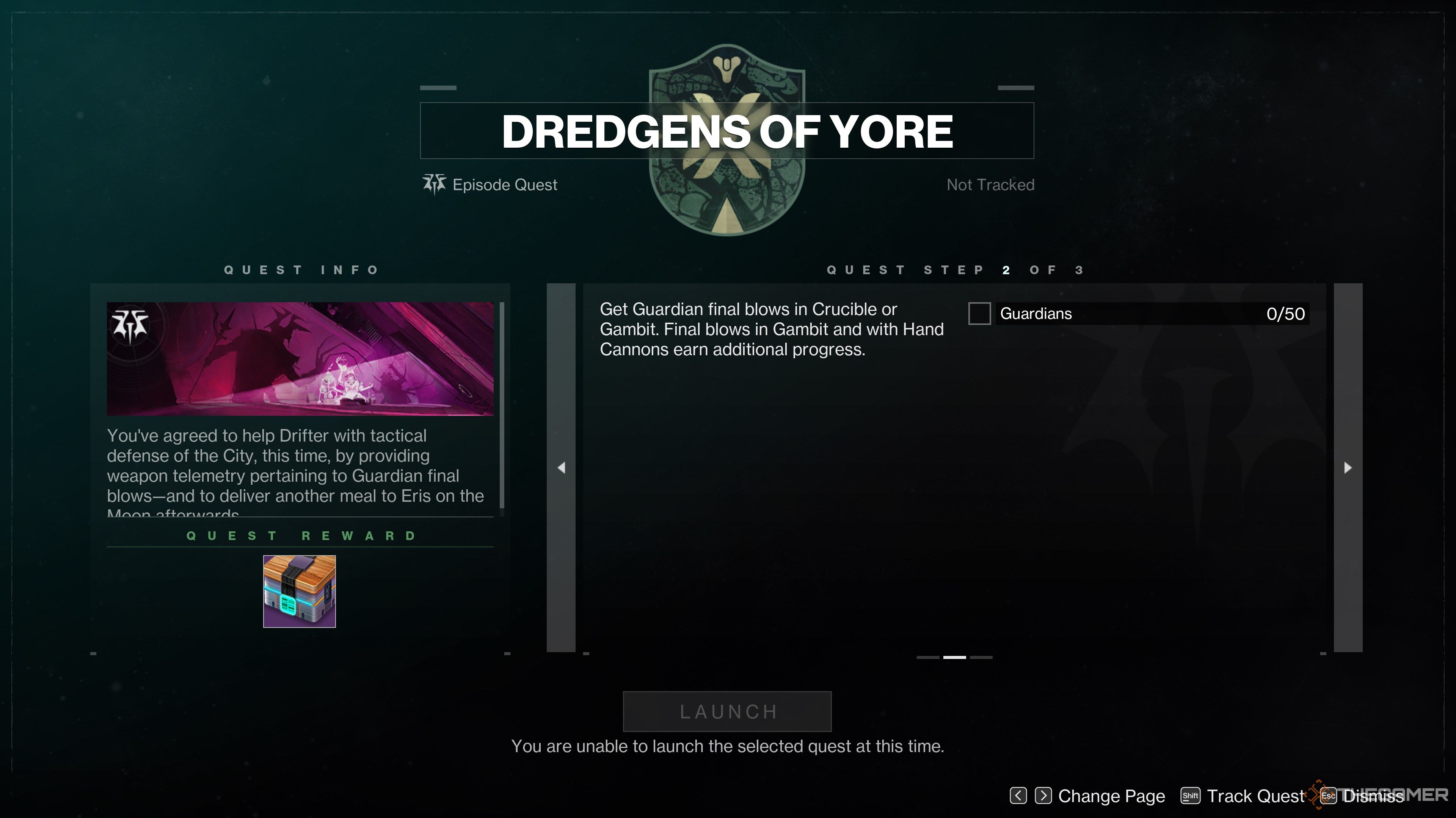 Destiny 2 Dredgens of Yore Quest