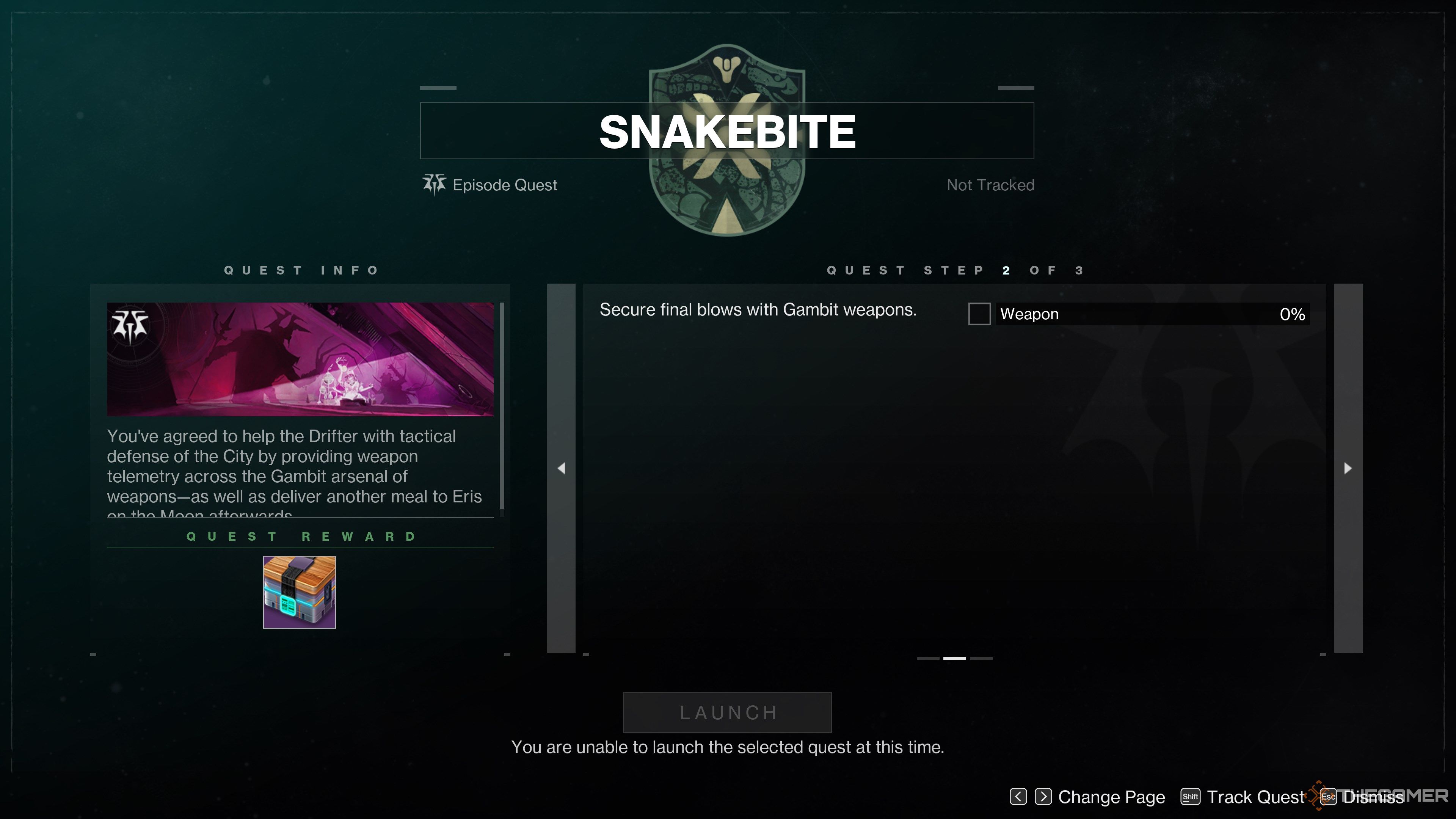 Destiny 2 Snakebite Quest