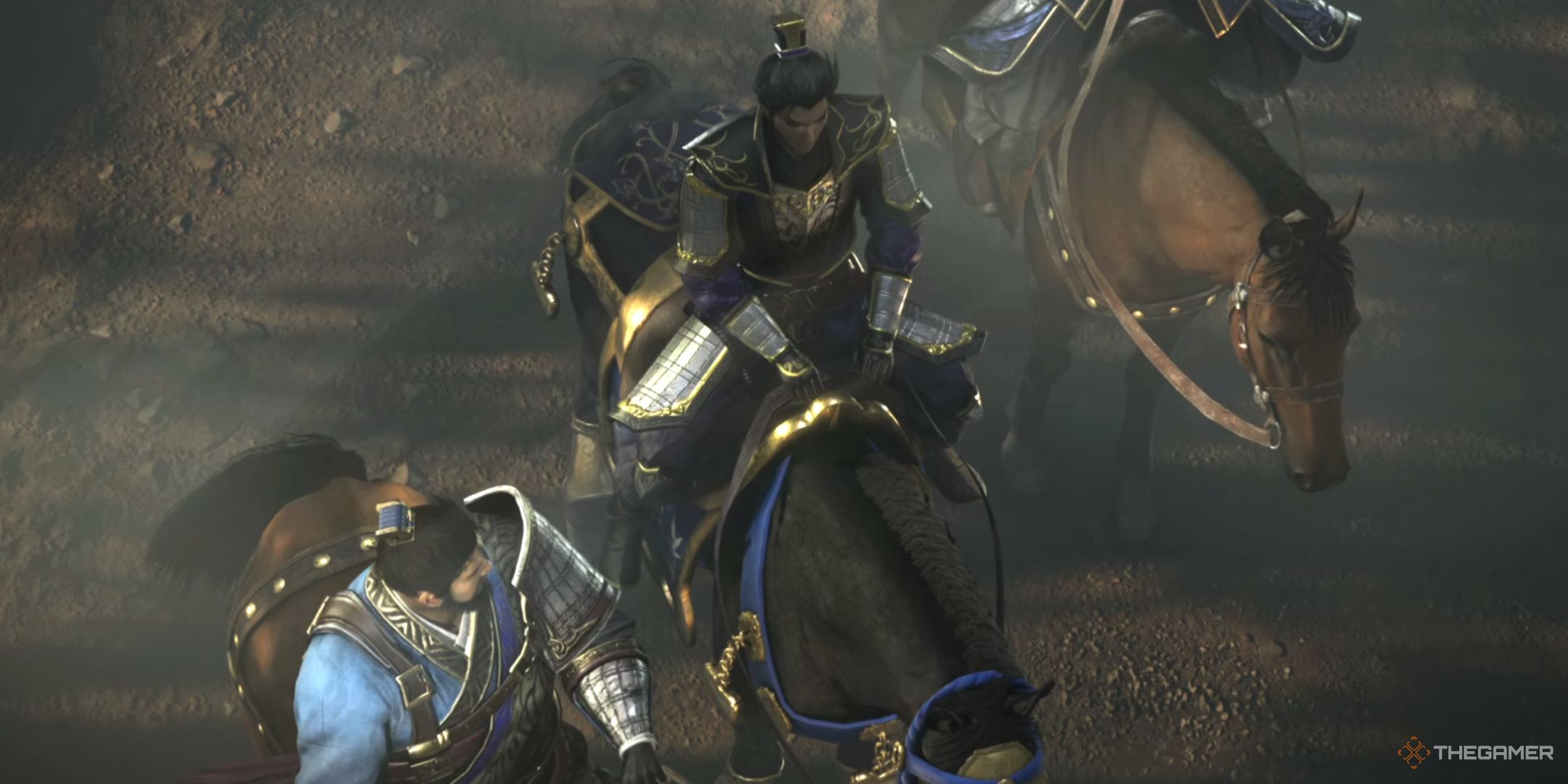 از کجا می توان هر هنر نبرد را در Dynasty Warriors پیدا کرد: Origins 1 Cao Cao ، Xiahou Yuan ، and Xiahou Dun در اسب سواری در Dynasty Warriors: Origins.