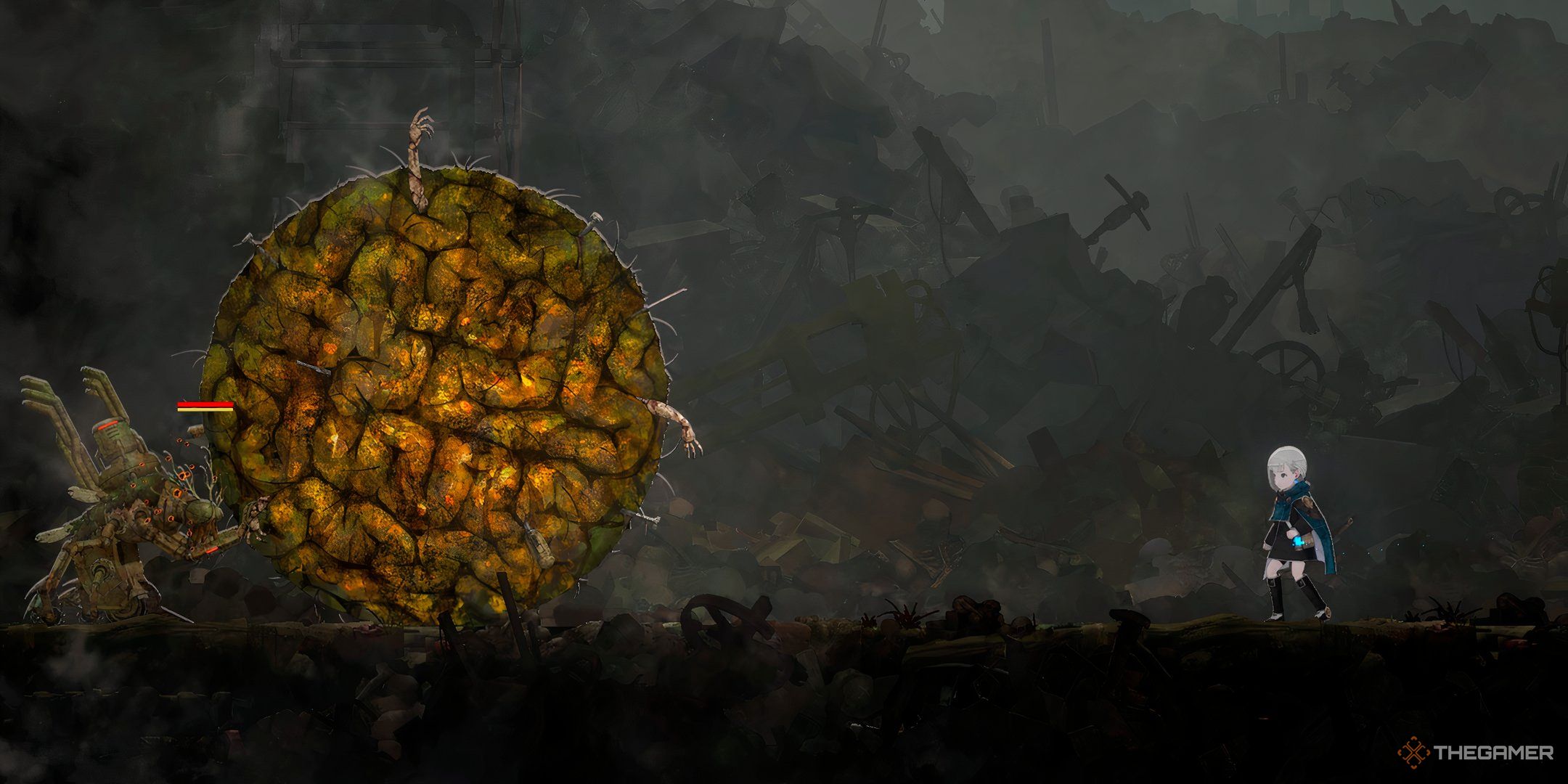 The Roller: Giant Orb fight in Ender Magnolia: Bloom in the Mist.