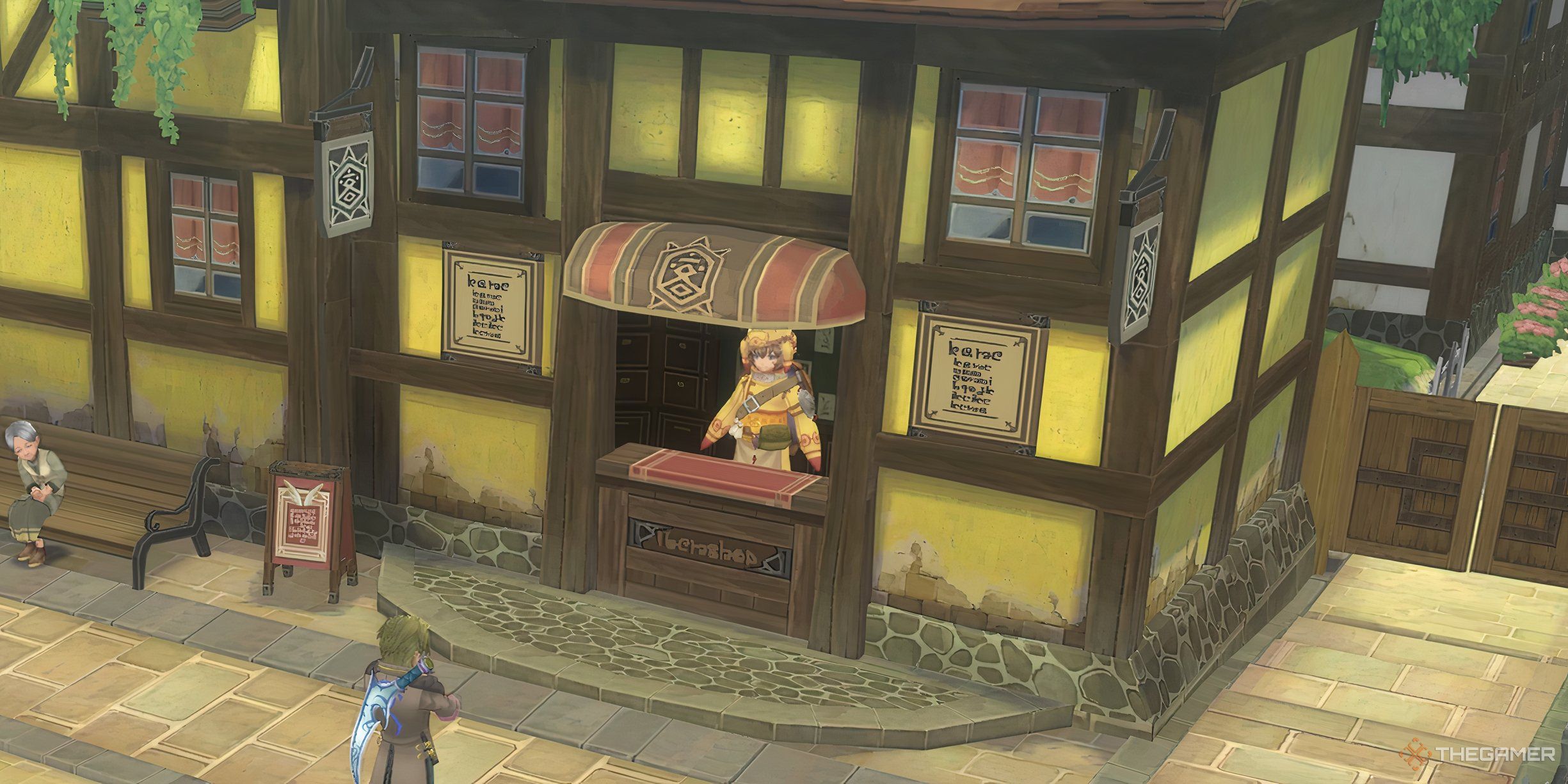Malik standing near the main head quarters of the Turtlez Transport which also deals with dualizing in Tales Of Graces F Remastered.