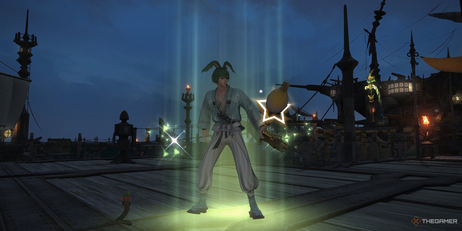 یک تصویرگر با استفاده از عمل بهبود یافته در Final Fantasy 14.