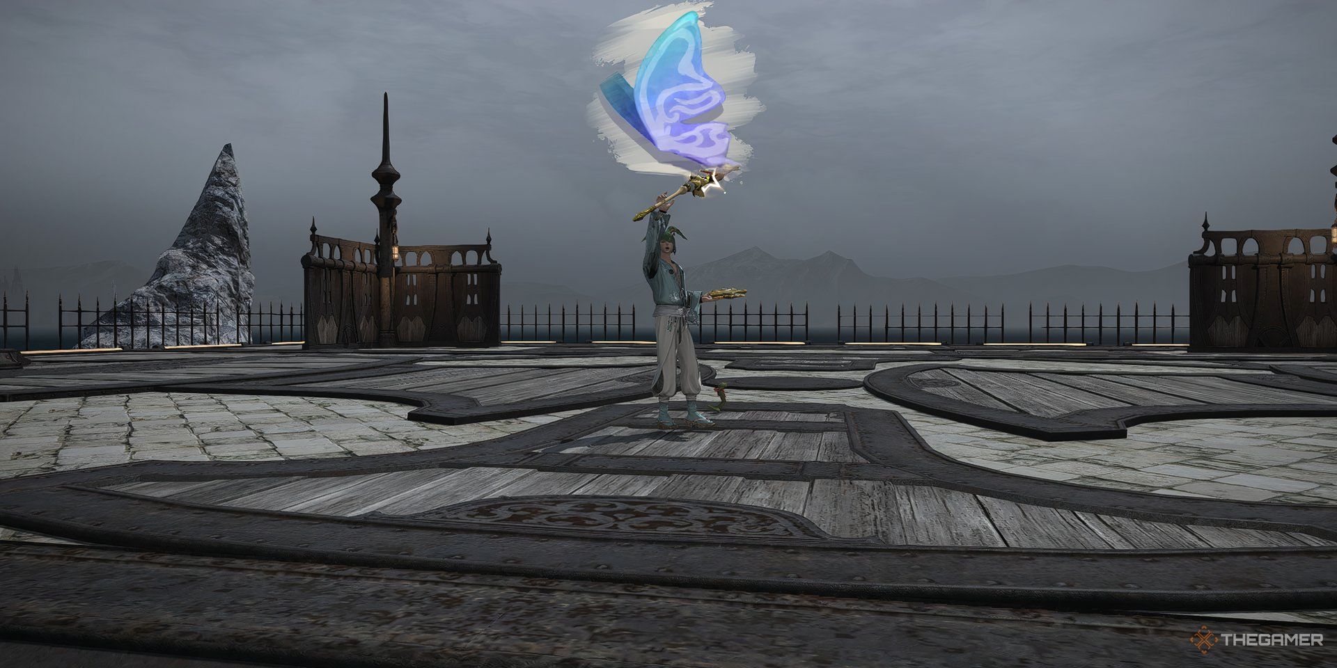 یک تصویرگر با استفاده از پیروزی خود در Final Fantasy 14.