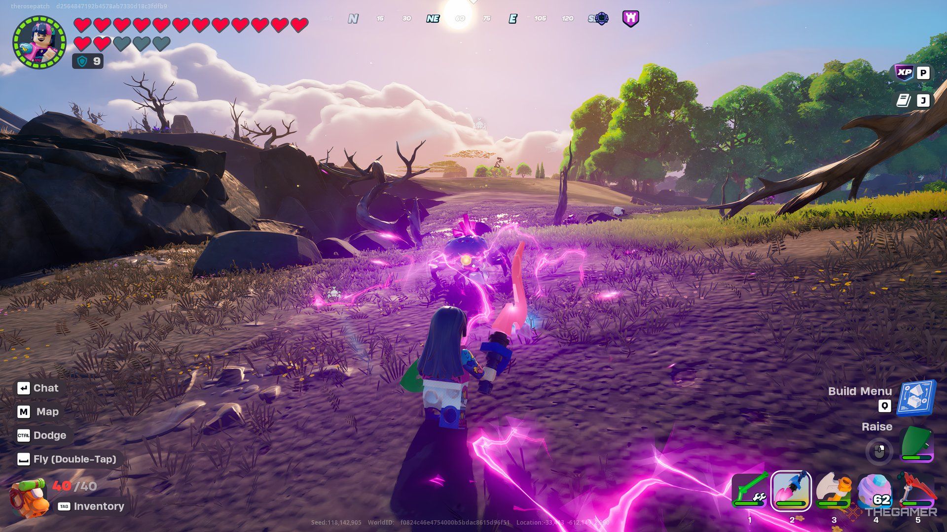 Fighting A Storm Roller In Lego Fortnite Odyssey.